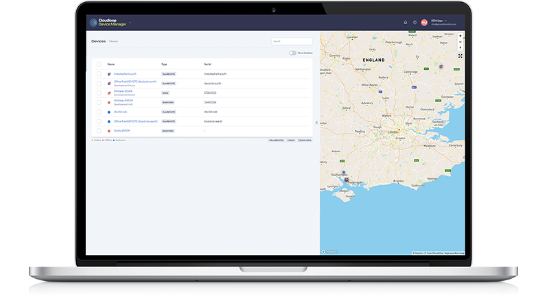 Cloudloop Device Manager overview -Computer Monitor