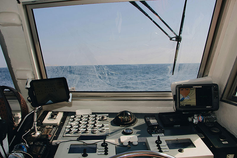 Ship at sea using GPS